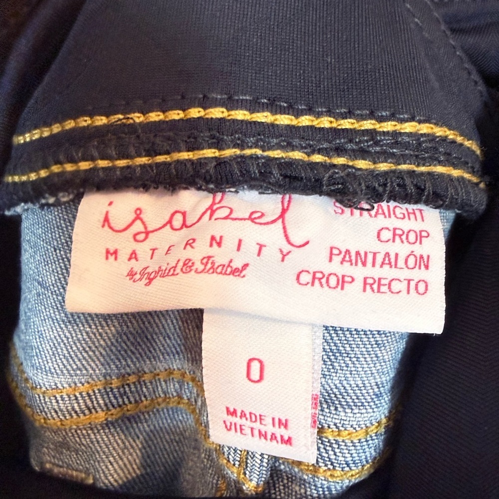 Isabel Maternity Crossover Panel Distressed Straight Leg Jeans - Picture 2 of 12